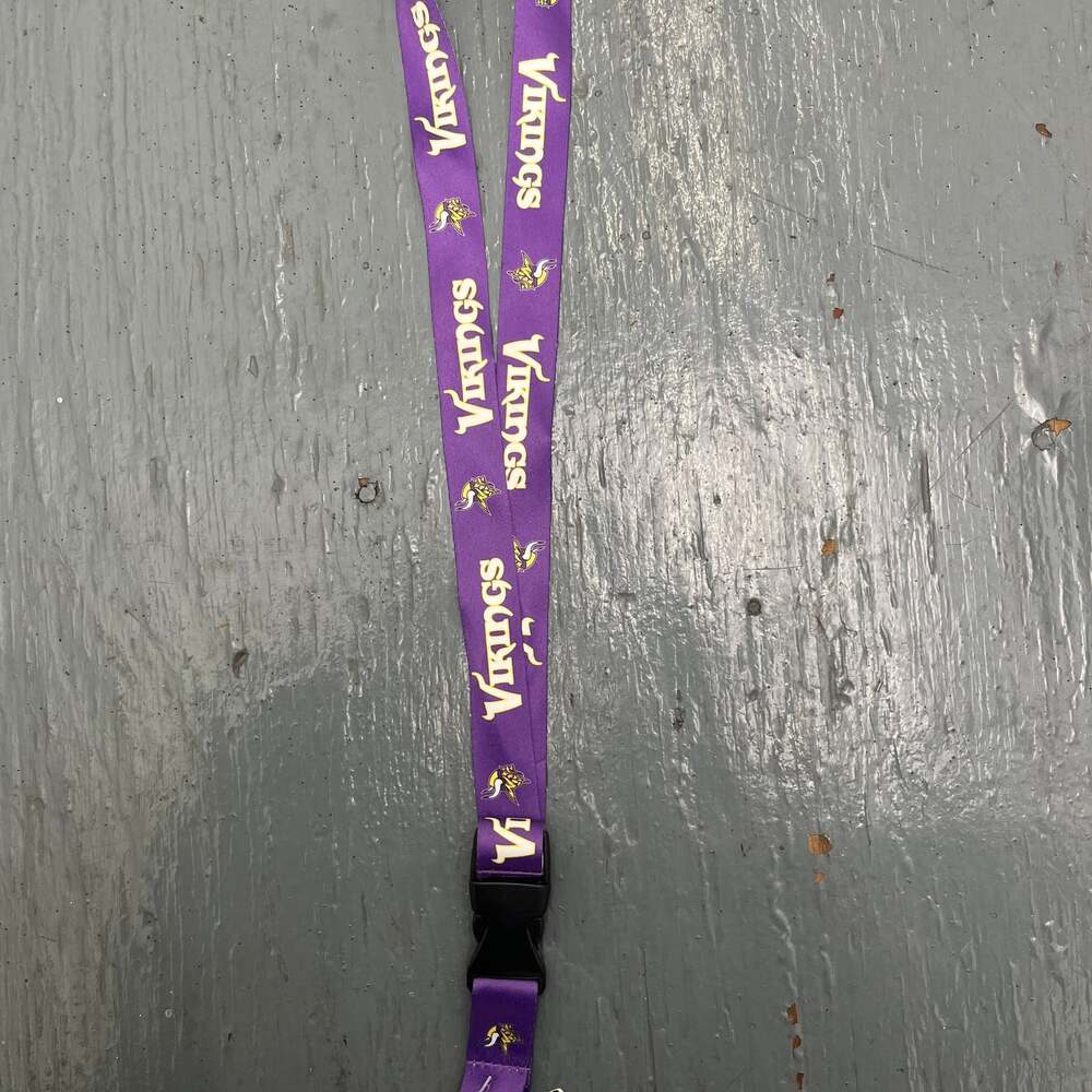 Minnesota Vikings Purple Lanyard Keychain Badge Holder